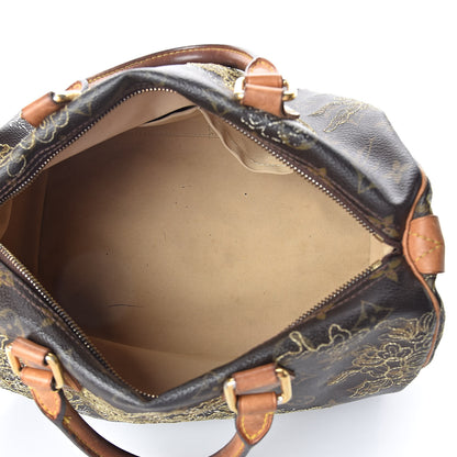 Louis Vuitton Monogram Dentelle Speedy 30 Gold 5 of 10