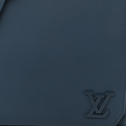 Louis Vuitton Calfskin Aerogram Takeoff Messenger Blue 8 of 10