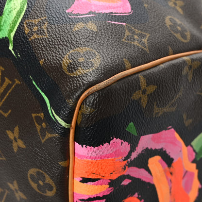Louis Vuitton Monogram Roses Keepall 50 9 of 11