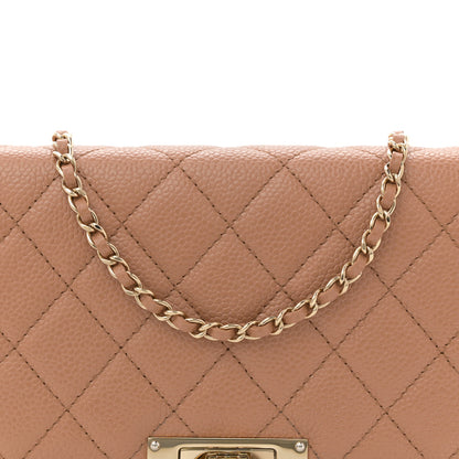 Chanel Caviar Quilted Golden Class Wallet On Chain WOC Beige 8 of 10