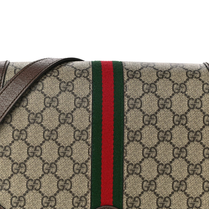 Gucci GG Supreme Monogram Web Small Ophidia Flap Messenger Bag Brown 8 of 15