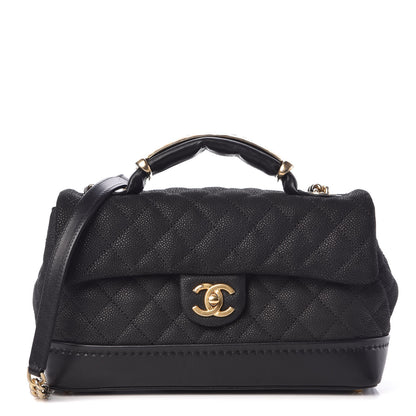 Chanel Iridescent Grained Calfskin Medium Globe Trotter Flap Black 1 of 9
