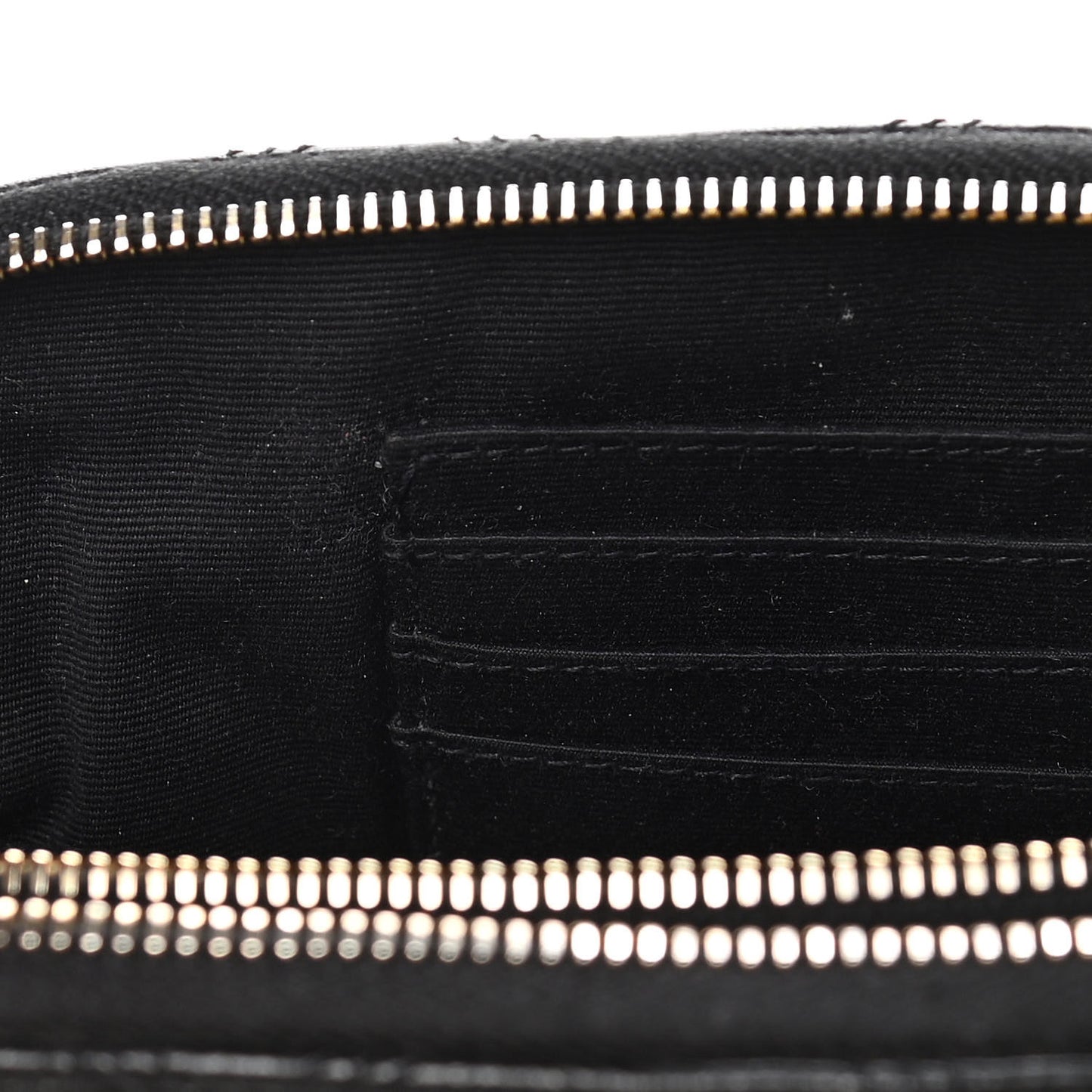 Grained Lambskin Quilted Mini Becky Double Zip Bag Black