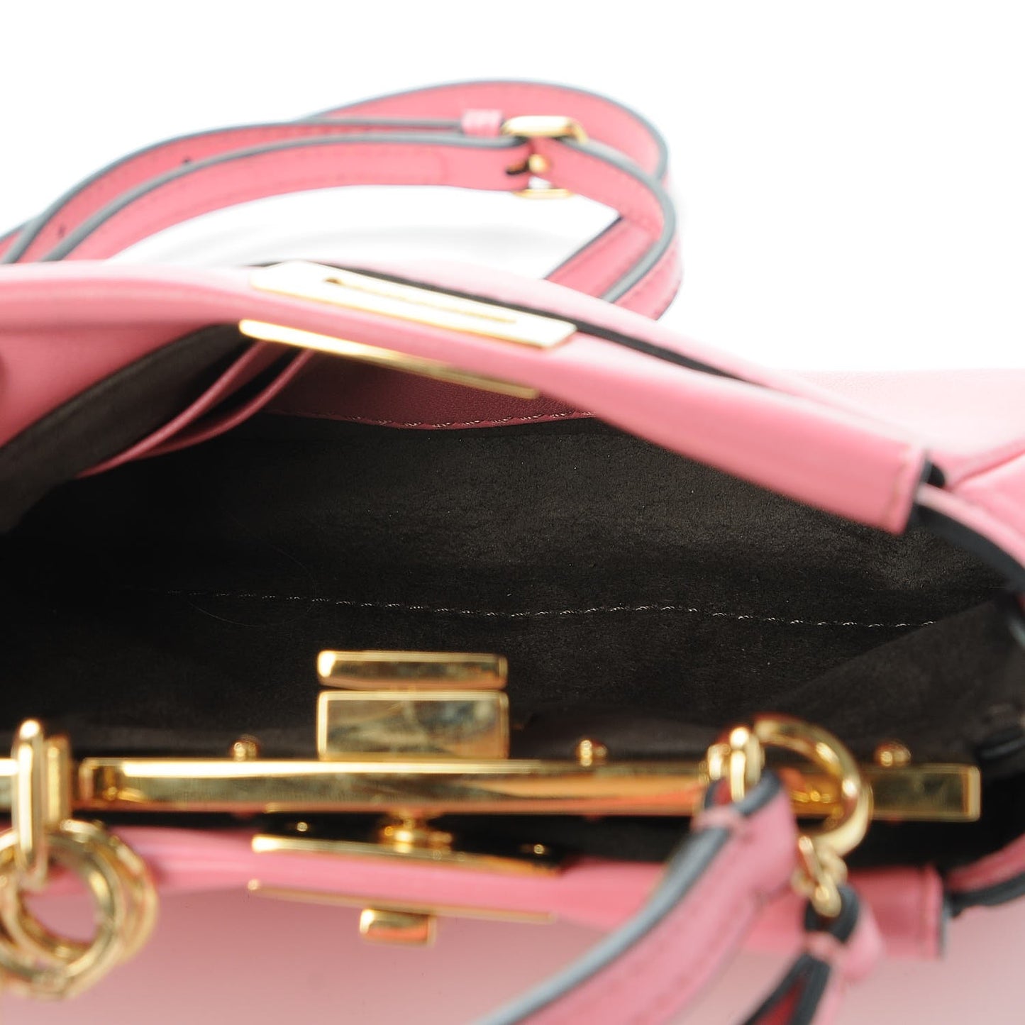 Shiny Nappa Micro Peekaboo Iconic Satchel Rosa Fluo