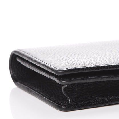 Gucci Calfskin Mini GG Marmont Chain Wallet Black 5 of 10