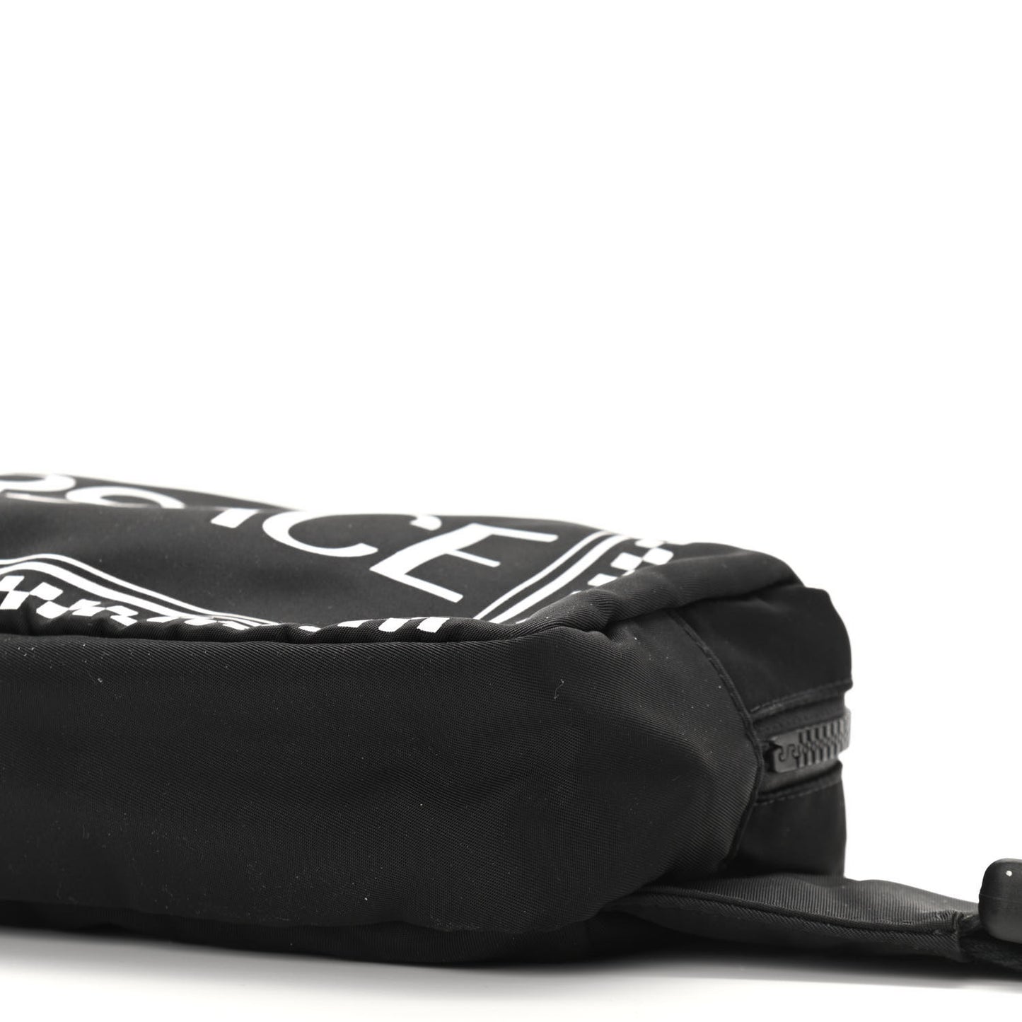 Nylon Logo Two Tone Belt Bag Black