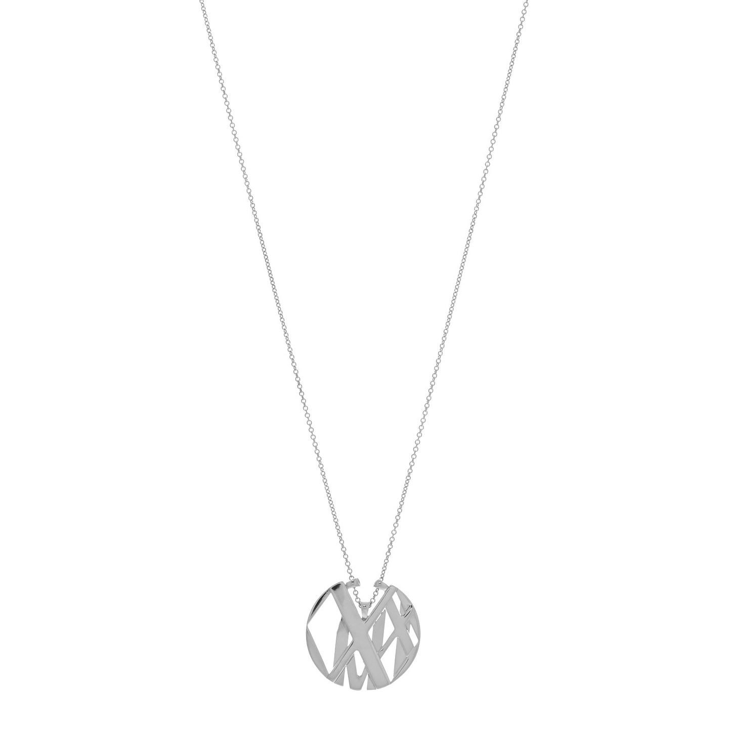 Crinkled Patent Large Nightingale Silver