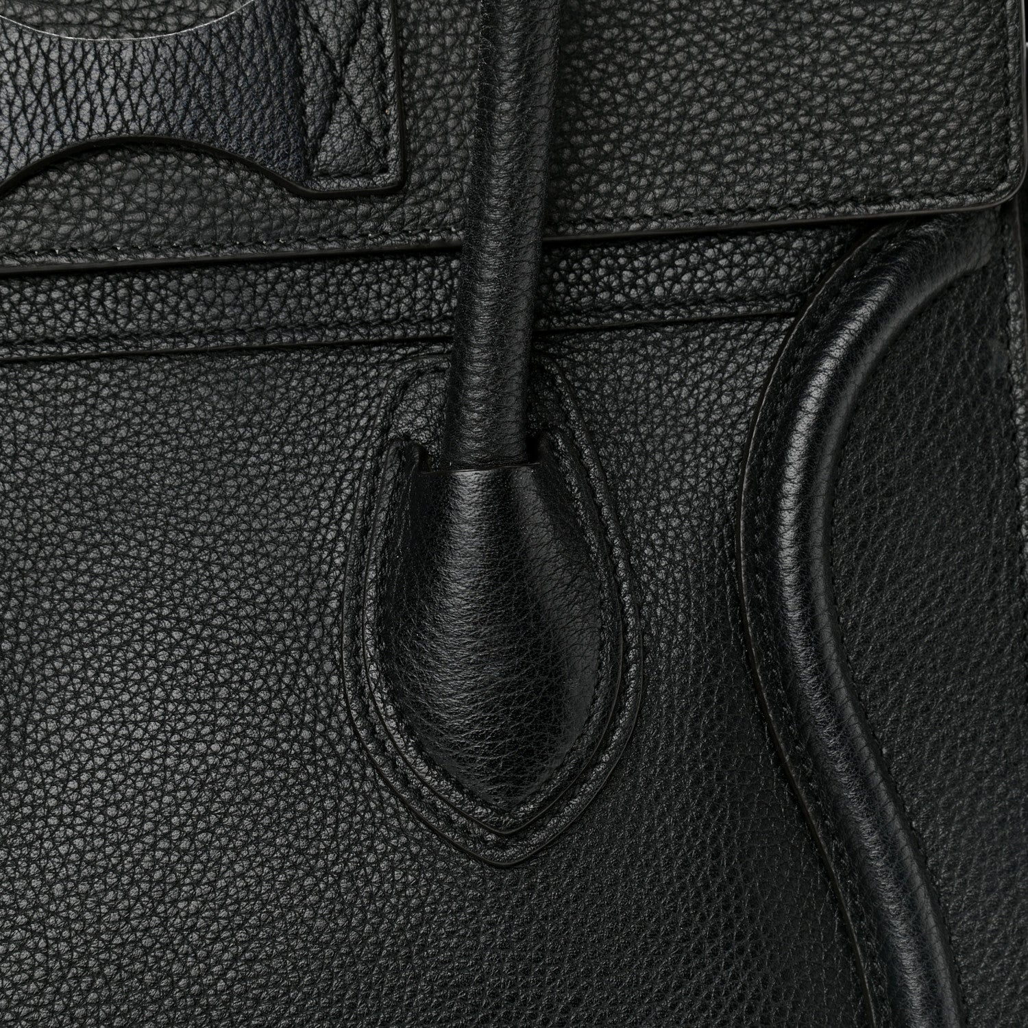 Celine Drummed Calfskin Micro Luggage Black 12 of 14