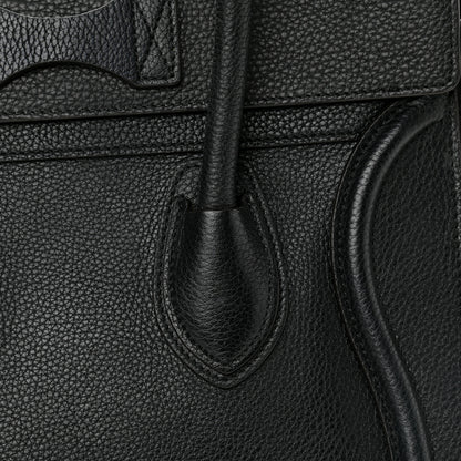 Celine Drummed Calfskin Micro Luggage Black 12 of 14