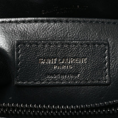 Saint Laurent Calfskin Y Quilted Monogram Monochrome Small Loulou Chain Satchel Black 6 of 10