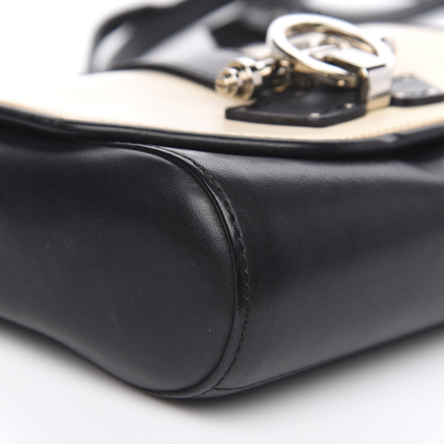 Givenchy Lambskin Obsedia Shoulder Bag Beige Black 7 of 17