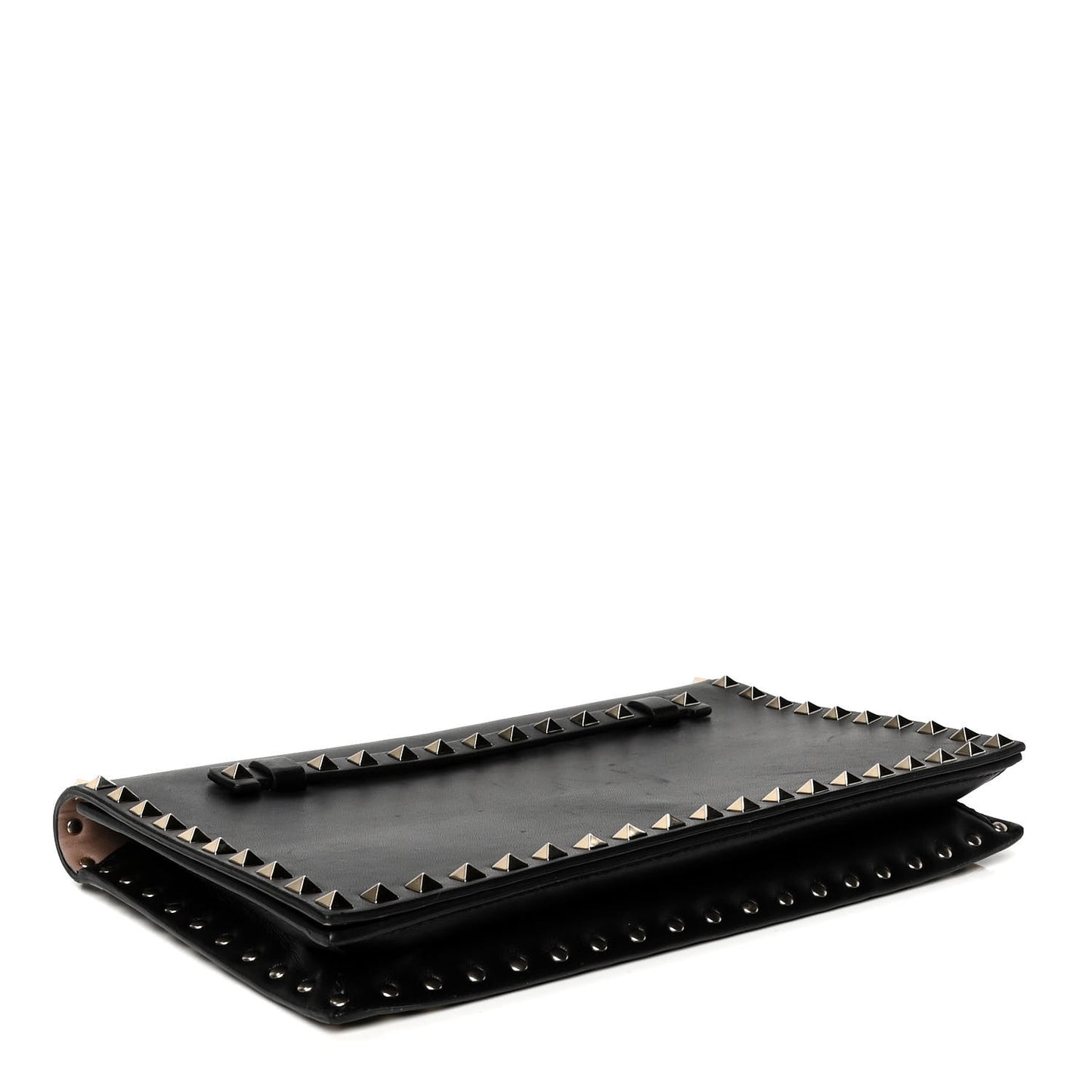 Nappa Rockstud Wristlet Clutch Black