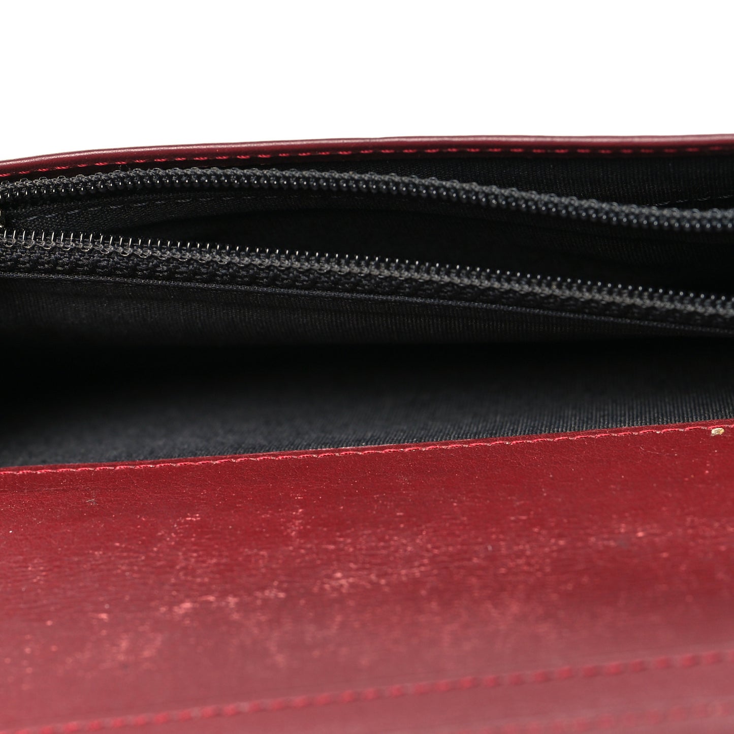 Caviar Timeless CC Yen Wallet Burgundy