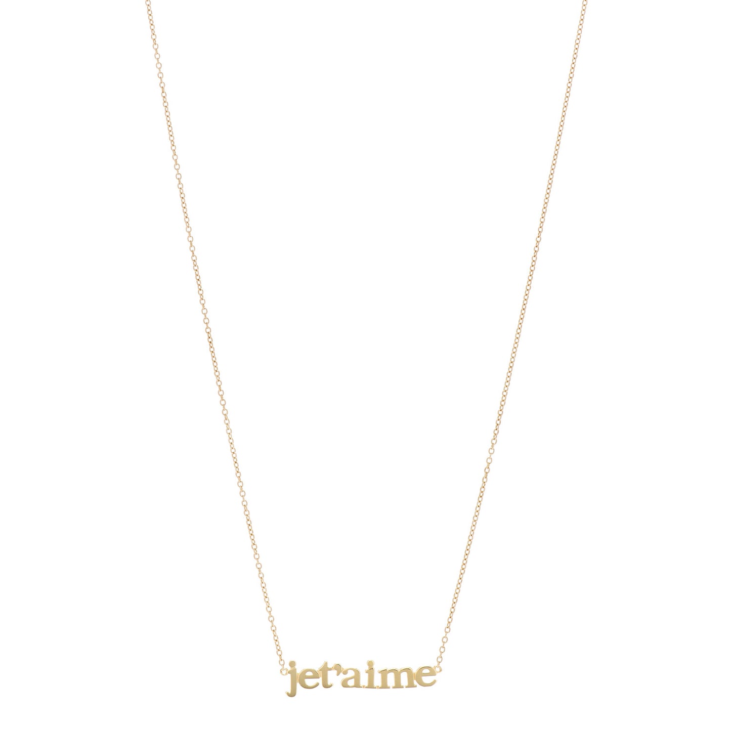 18K Yellow Gold Je t'aime Necklace