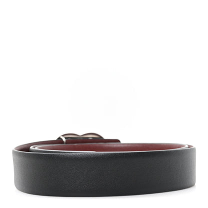 Chanel Calfskin CC Reversible 90 36 Belt Black Burgundy 2 of 6