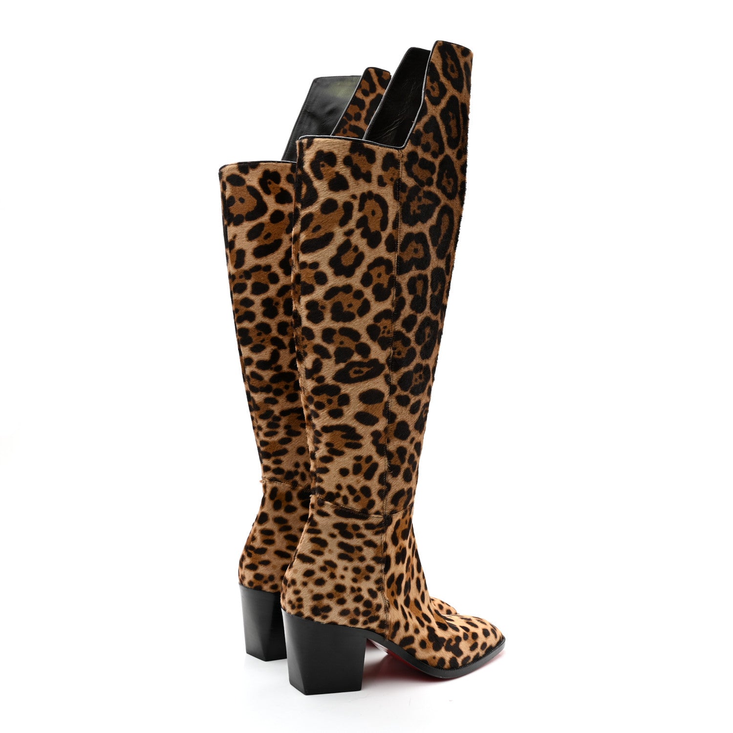 Christian Louboutin Pony Hair Morgan 70 Over The Knee Boots 38 Leopard 4 of 10