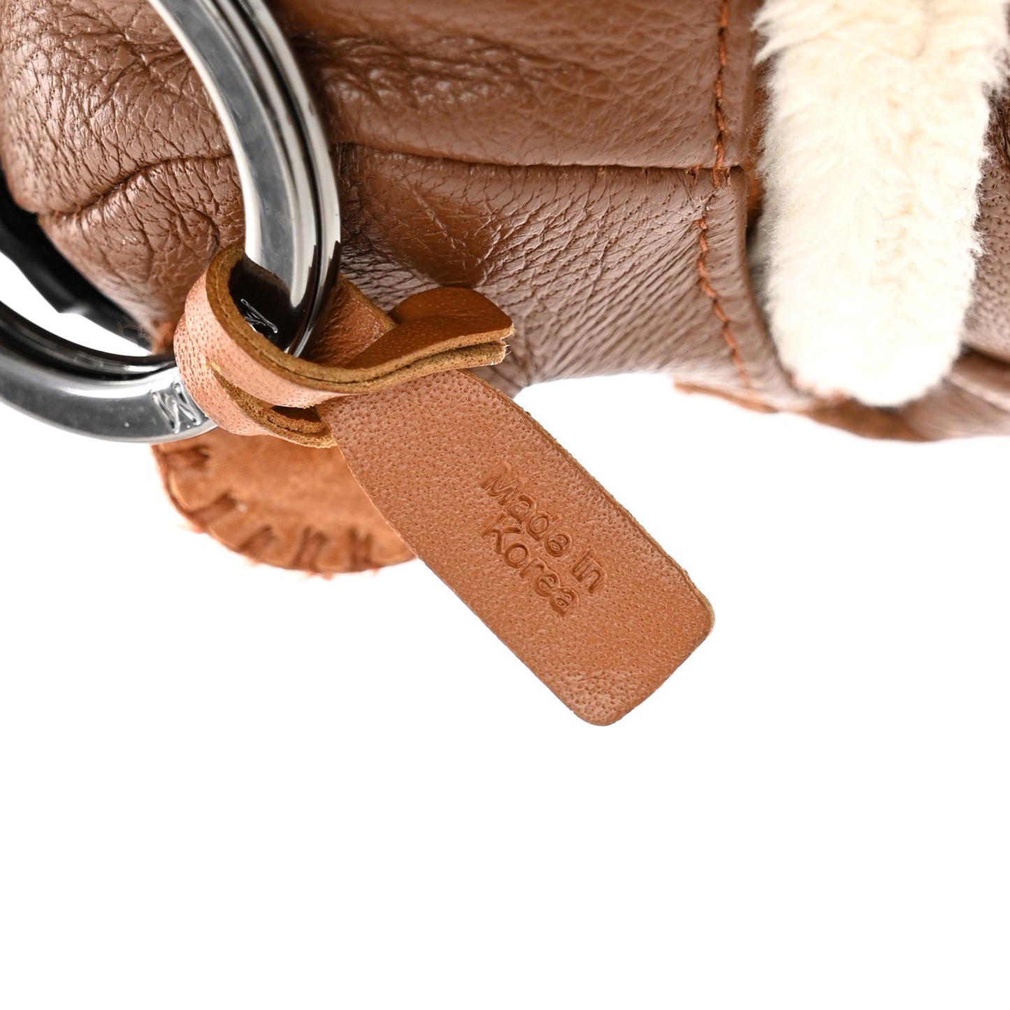 Visetos Aviator Bear Key Ring Bag Charm Beige