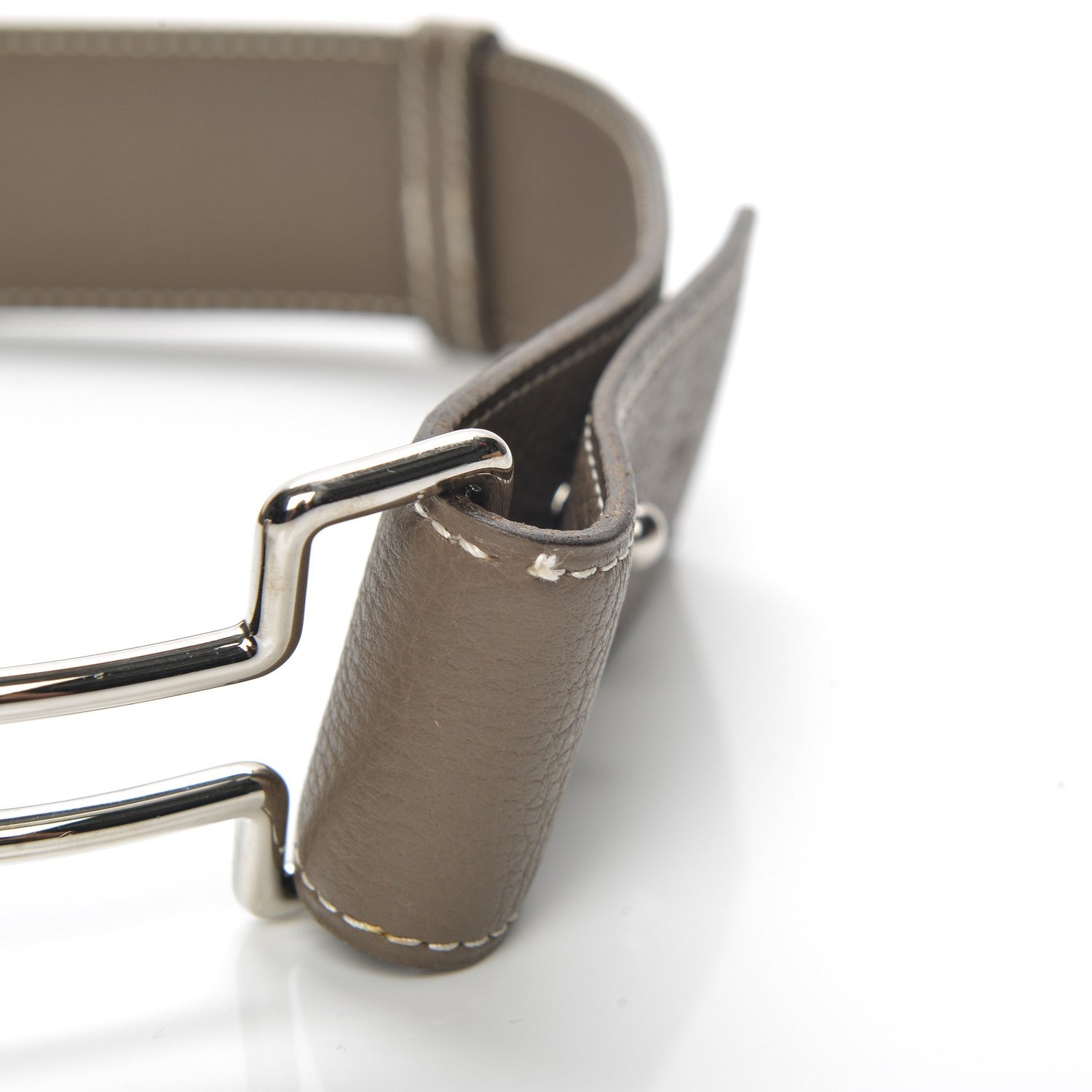 Hermes Togo Wide Belt 80 Etoupe 6 of 6