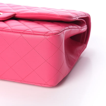 Chanel Lambskin Quilted Jumbo Double Flap Dark Pink 8 of 8