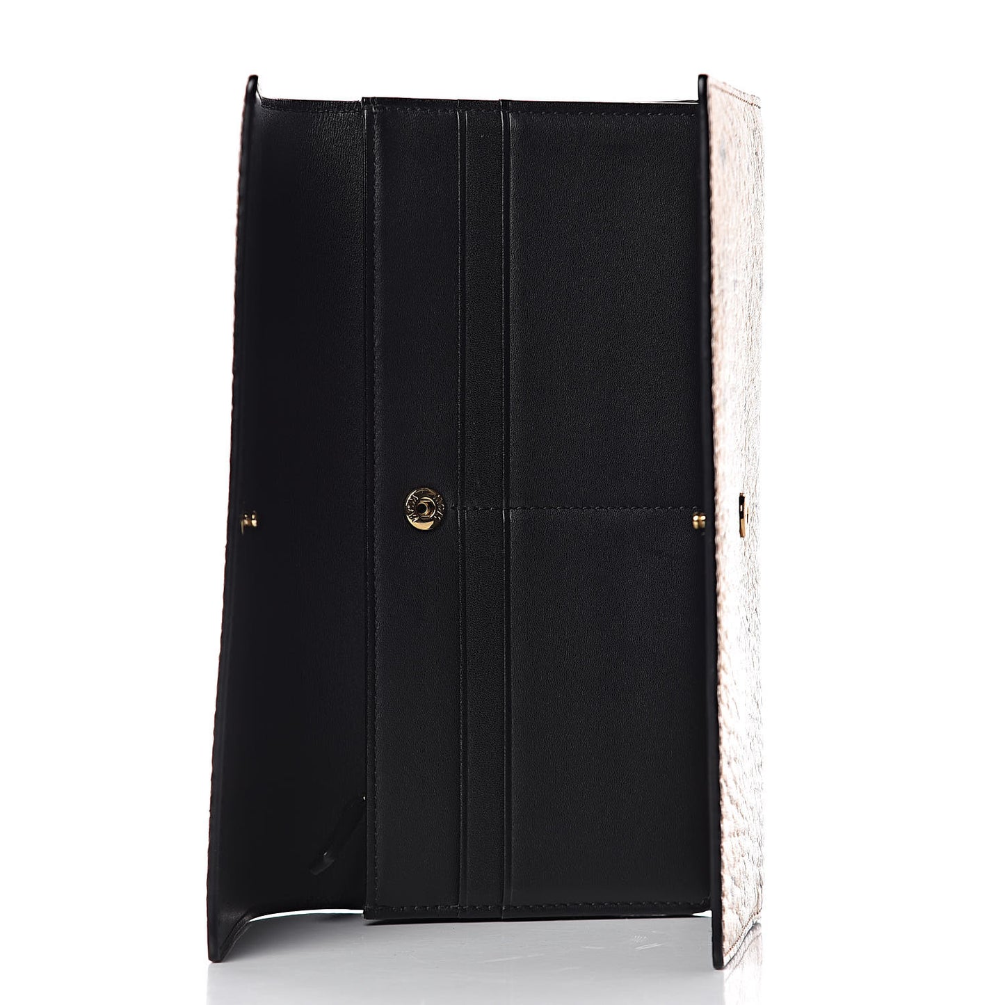 Metallic Visetos Continental Flap Wallet Gold