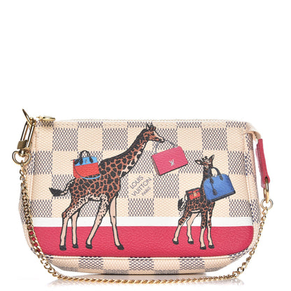Louis Vuitton Damier Azur 2017 Christmas Animation Mini Pochette Accessories 1 of 7