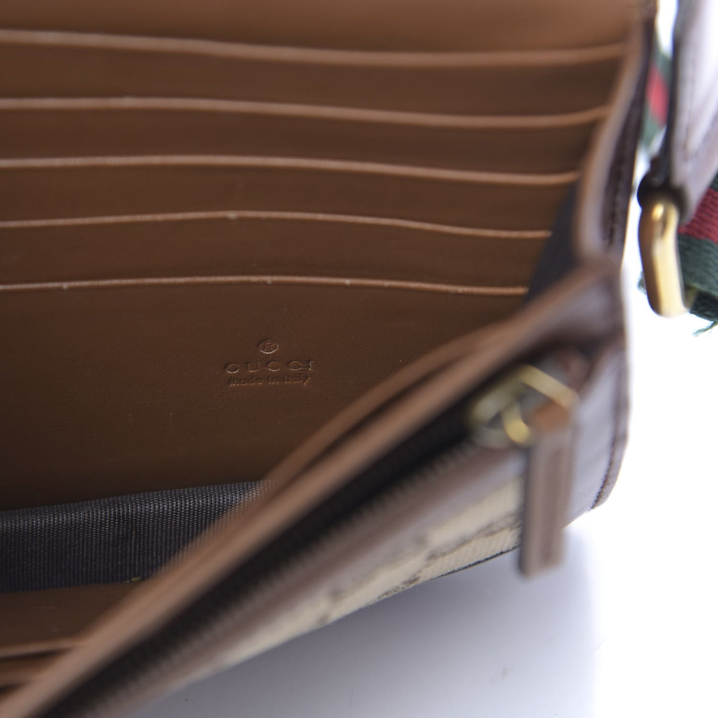 Monogram Lady Web Convertible Wallet Beige Cuir