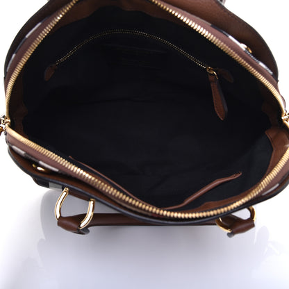 Burberry Derby Calfskin House Check Milverton Satchel Tan 5 of 9