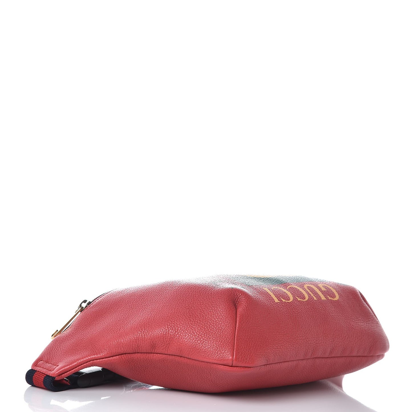 Grained Calfskin Logo Belt Bag Hibiscus Red