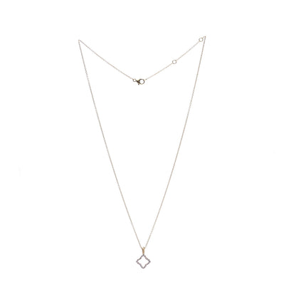 David Yurman 18K Yellow Gold Diamond Cable Collectibles Quatrefoil Pendant Necklace 2 of 6