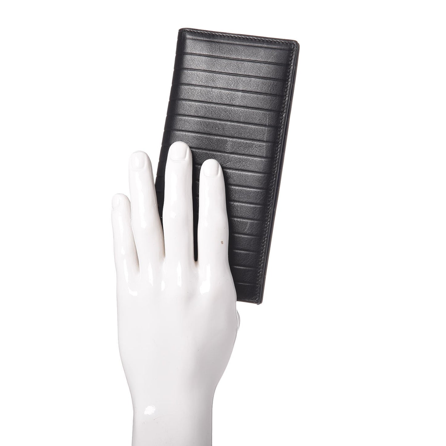 HOMME Calfskin Ribbed Wallet Black