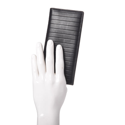 Christian Dior HOMME Calfskin Ribbed Wallet Black 2 of 8