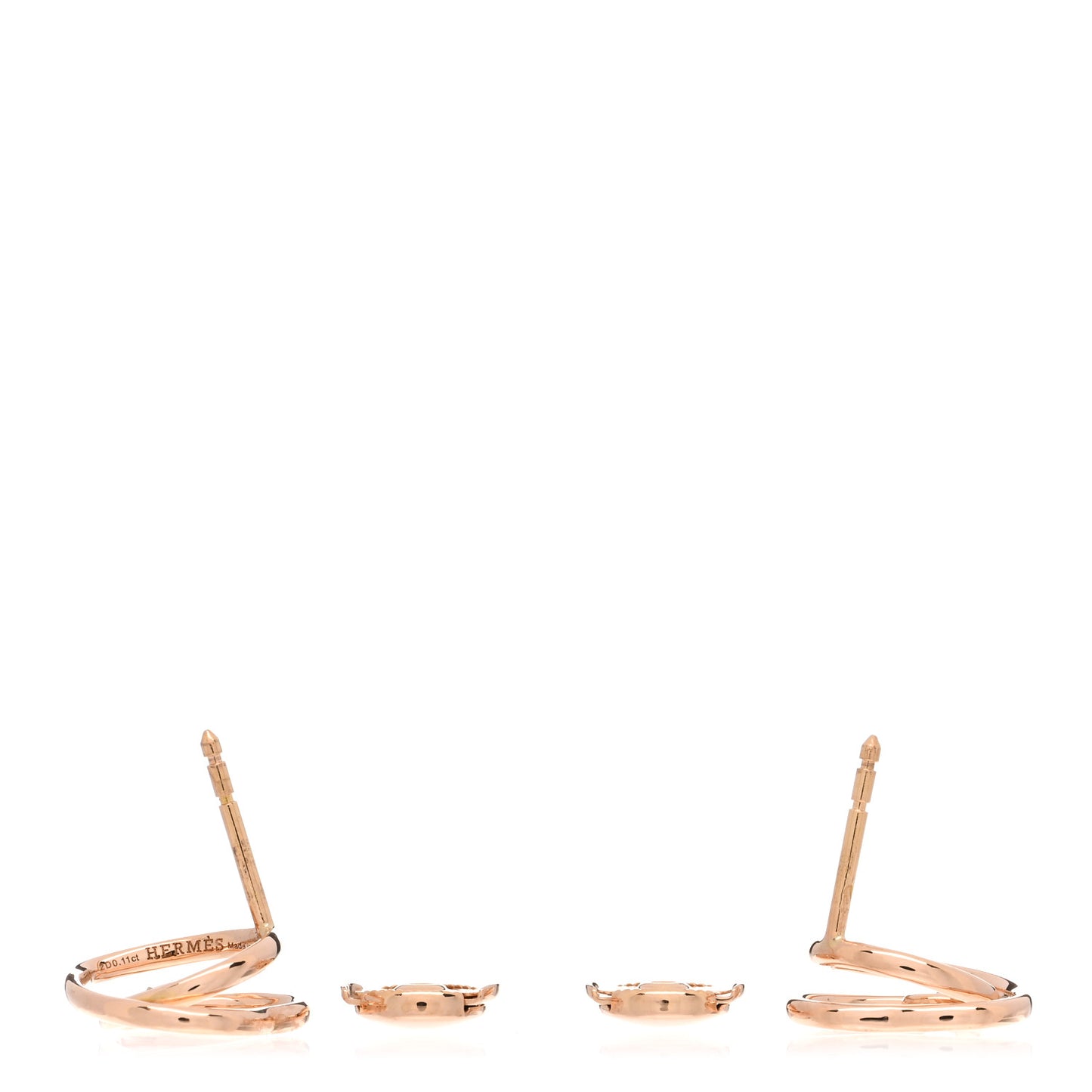 18K Rose Gold Diamond TPM Vertige Coeur Earrings