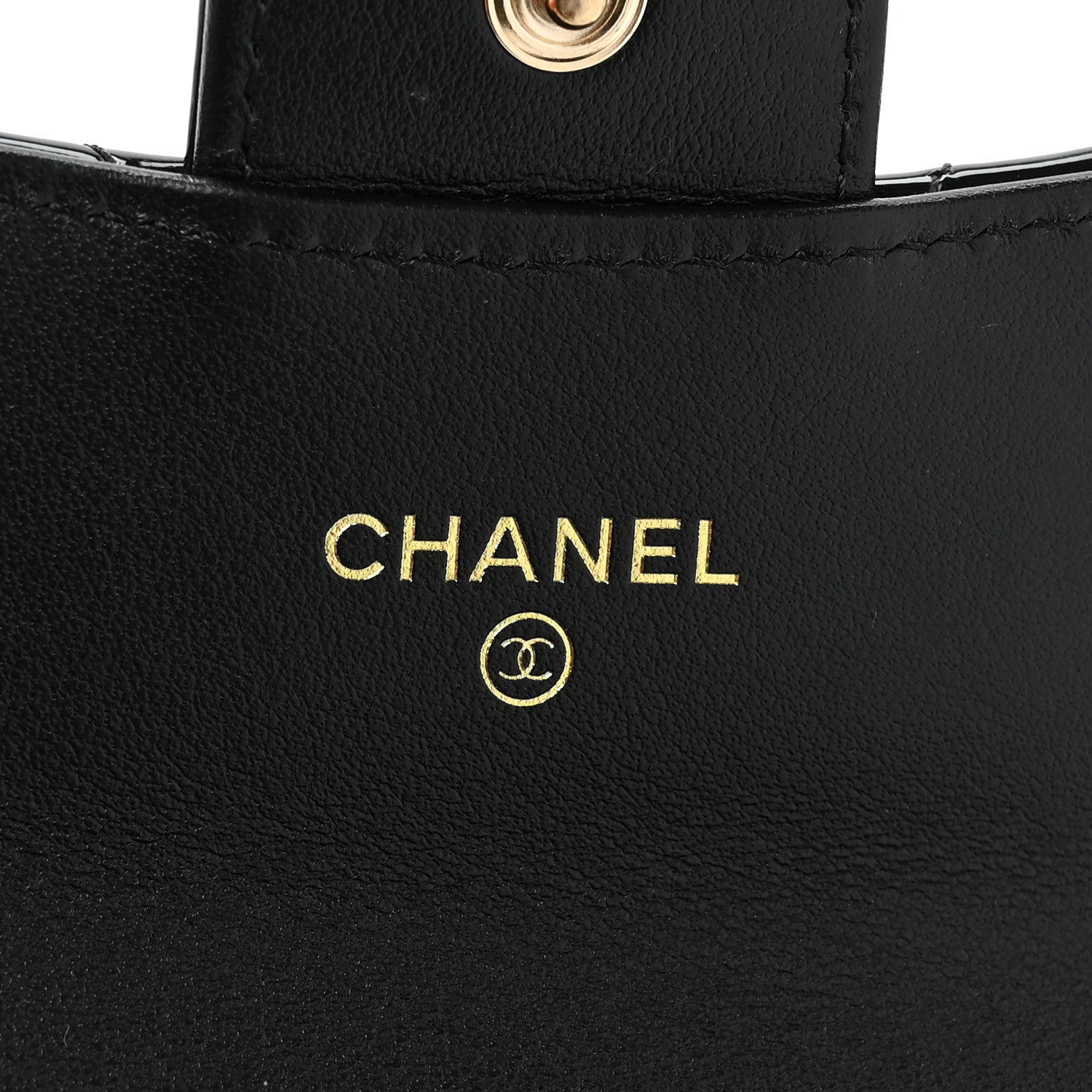 Chanel Patent Quilted Flap Card Holder Wallet Black 6 of 11