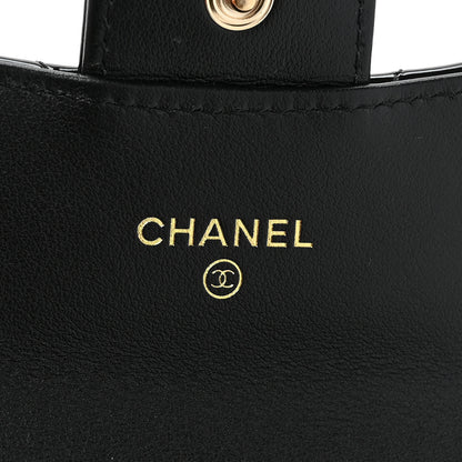 Chanel Patent Quilted Flap Card Holder Wallet Black 6 of 11