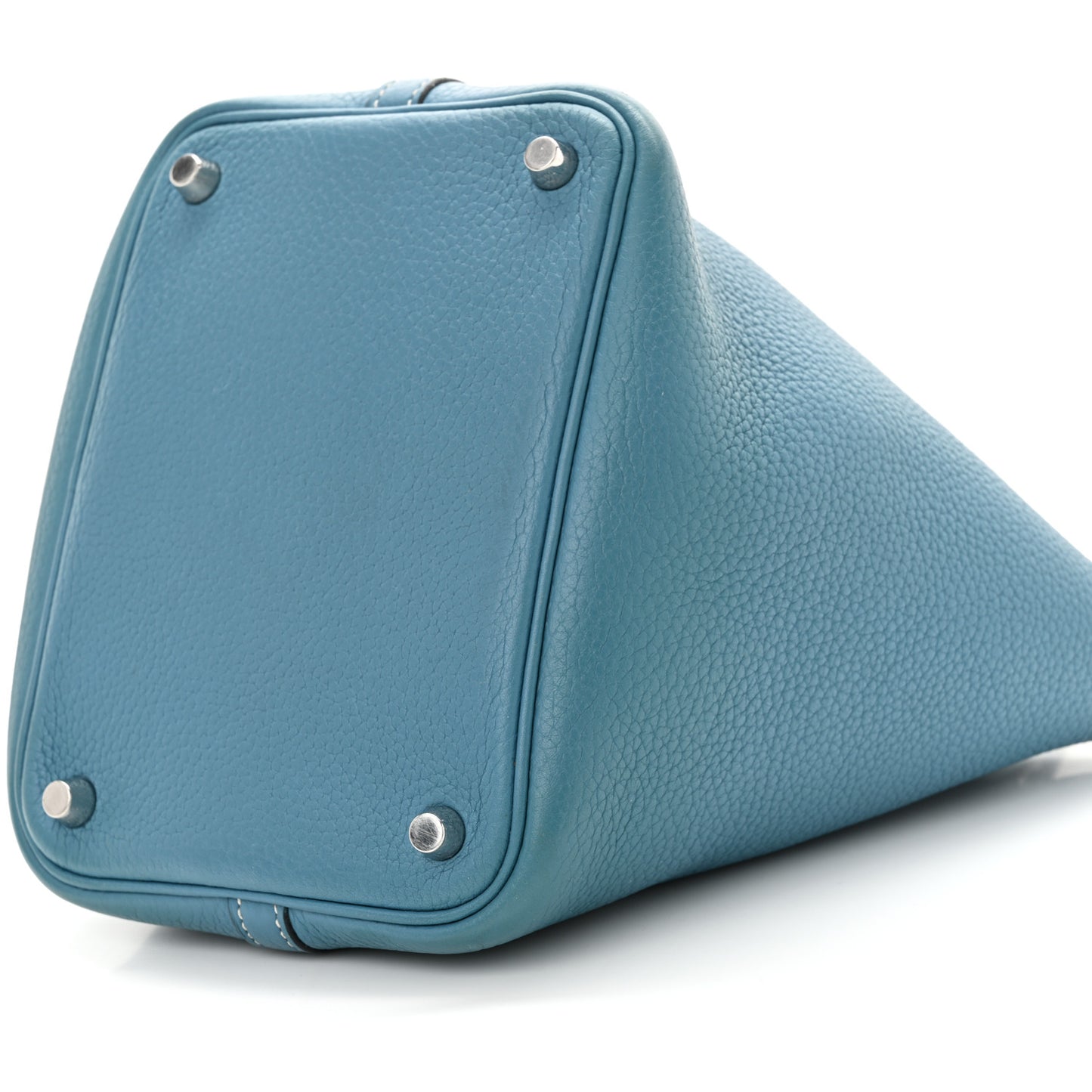 Taurillon Clemence Picotin Lock 18 PM Blue Jean