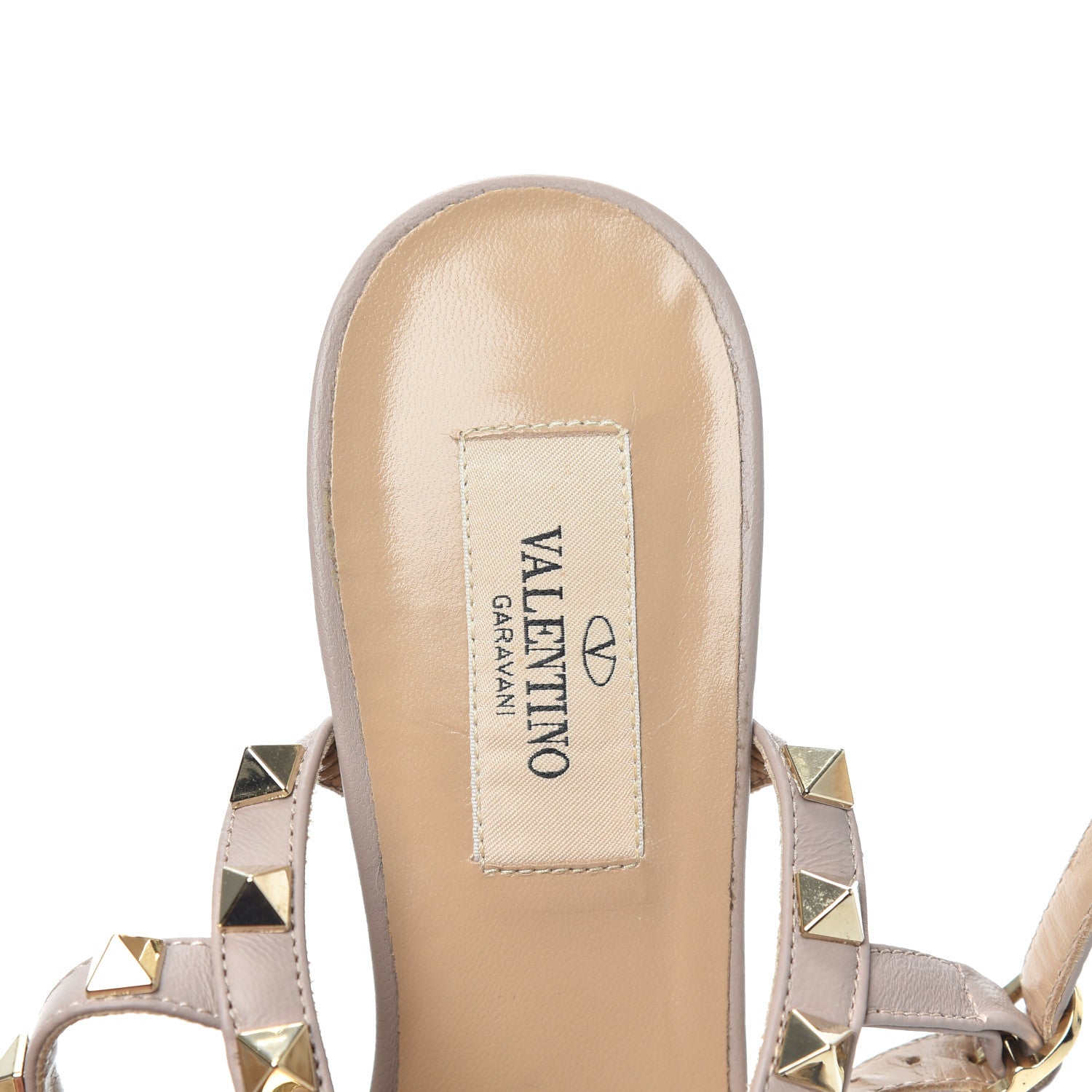 Valentino Garavani Patent Nappa Rockstud Ankle Strap 65mm Pumps 37.5 Black Poudre 7 of 7