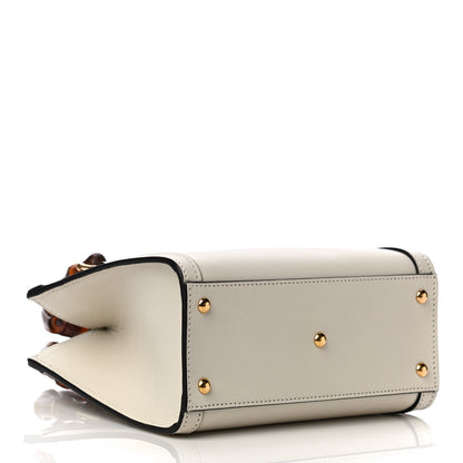 Gucci Wonka Grain Calfskin Mini Diana Tote Bag Mystic White Orange Fluo 4 of 12
