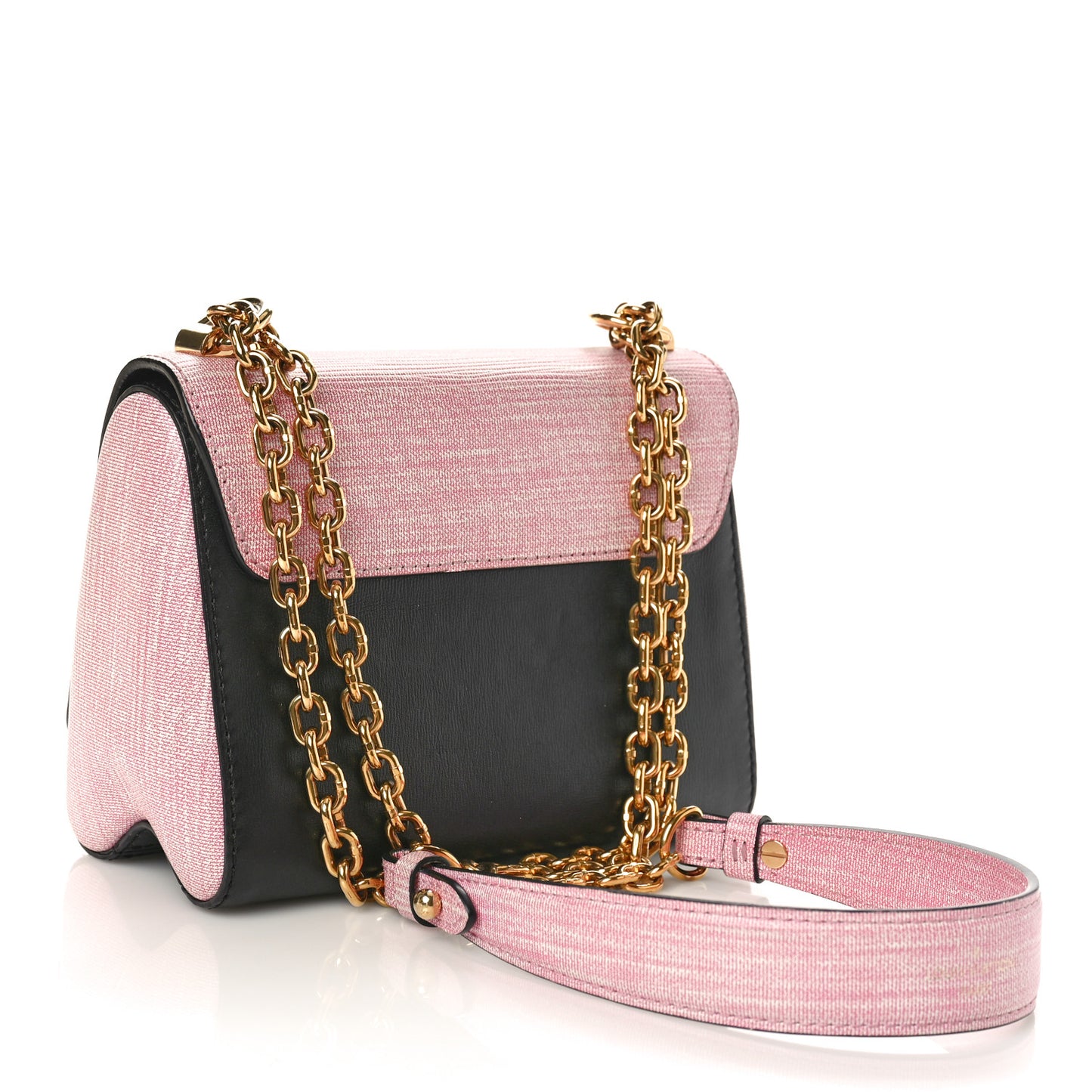 Calfskin Printed Twist Shoulder Bag PM