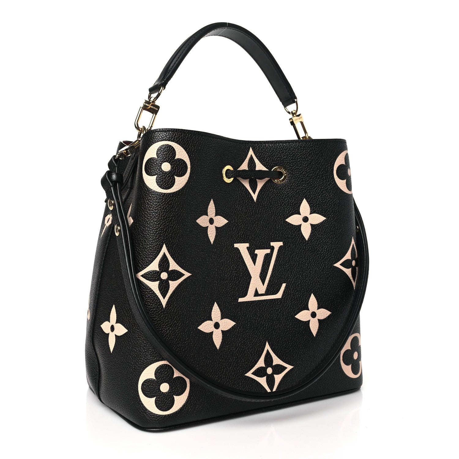 Louis Vuitton Empreinte Monogram Giant Neonoe MM Black Beige 4 of 11