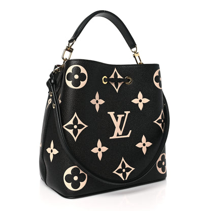 Louis Vuitton Empreinte Monogram Giant Neonoe MM Black Beige 4 of 11