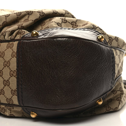 Gucci Monogram Large Jockey Hobo Dark Brown 10 of 12