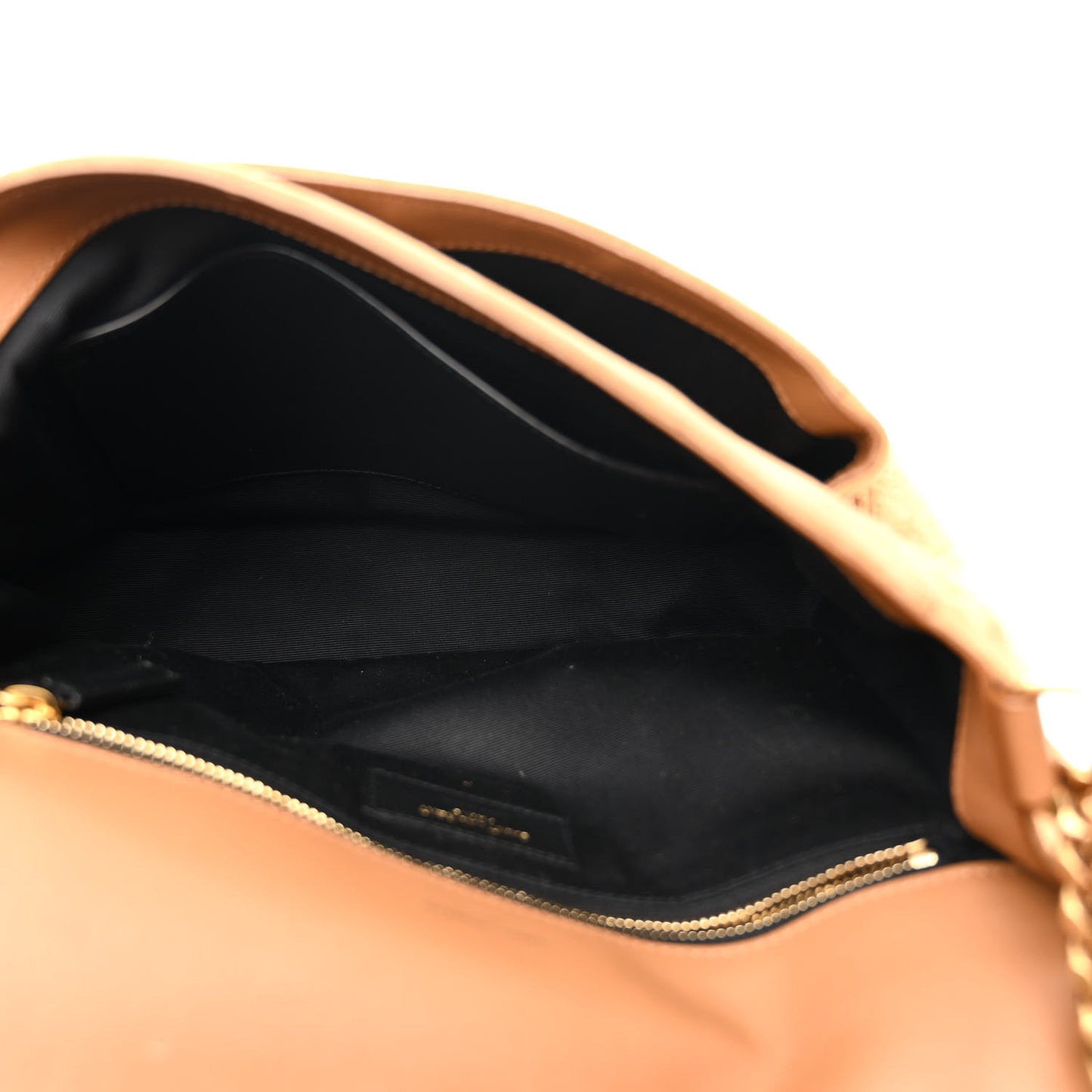 Suede Monogram Medium Niki Chain Satchel Cinnamon