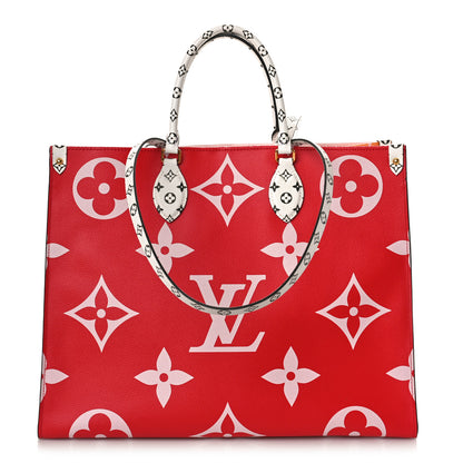 Louis Vuitton Monogram Giant Onthego GM Rouge Rose 1 of 8