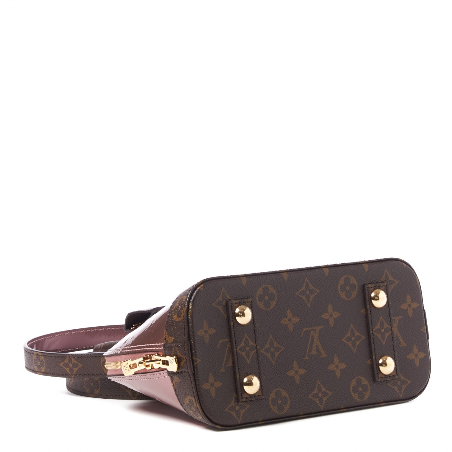 Louis Vuitton Vernis Monogram Alma BB Rose Pale Metallise 4 of 8