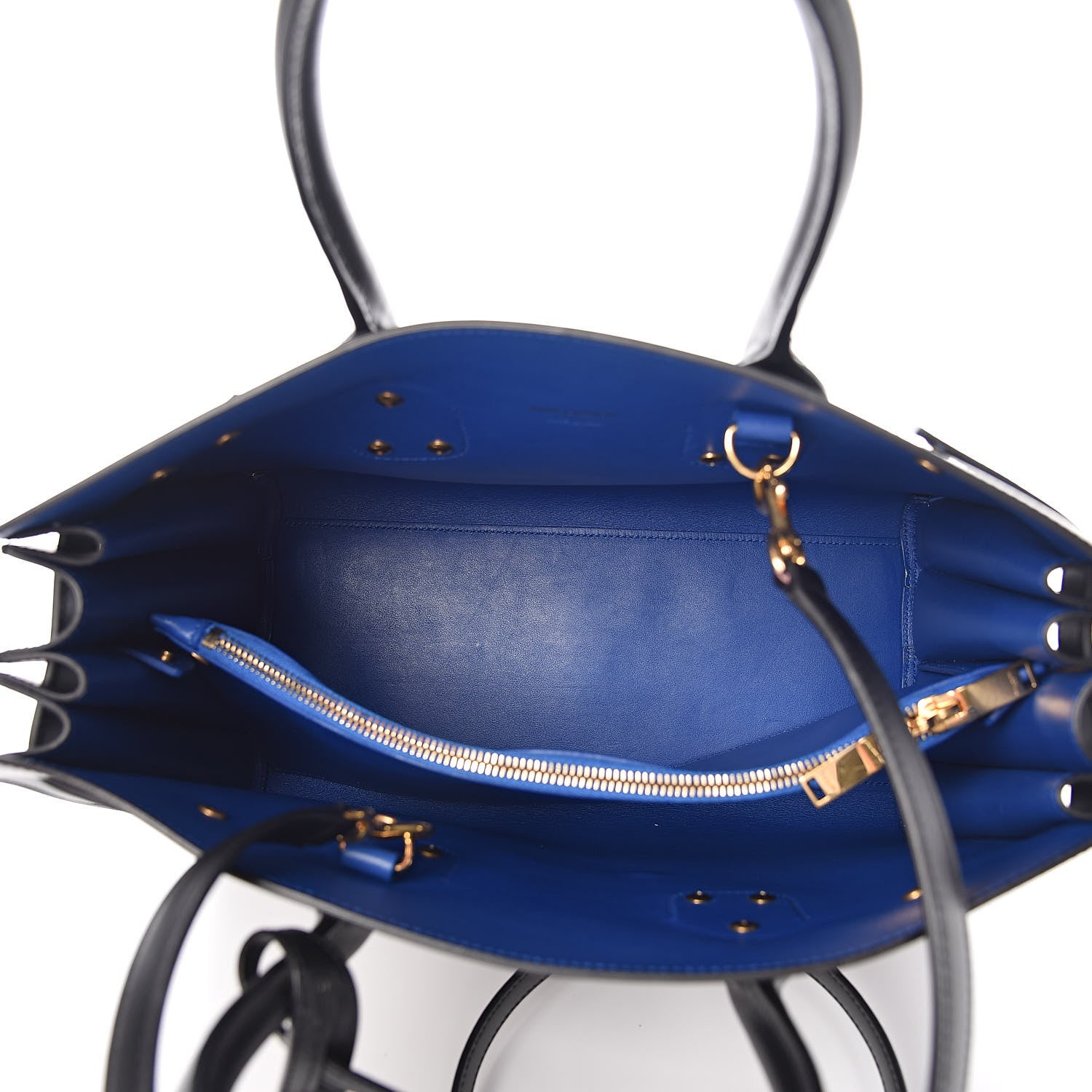 Saint Laurent Calfskin Small Sac De Jour Black Royal Blue 5 of 9