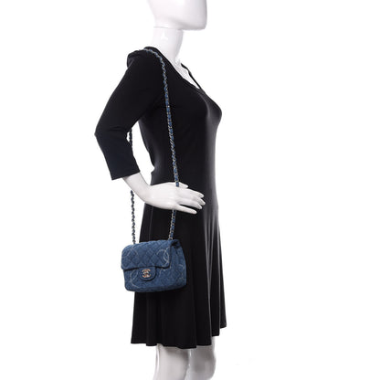 Chanel Denim CC Quilted Mini Square Flap Blue 2 of 11