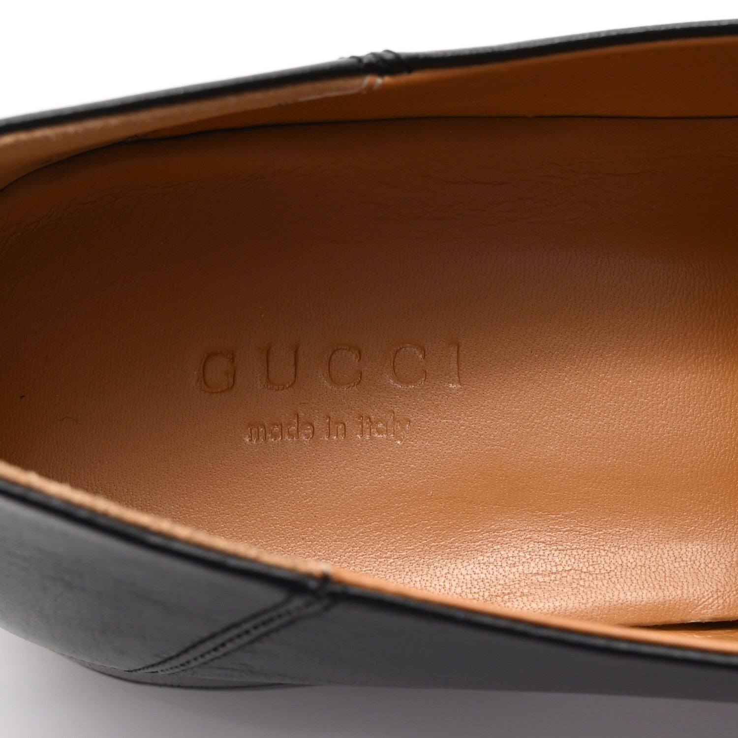 Gucci Goatskin Womens Horsebit Mid-Heel Loafers 38 Black 8 of 10