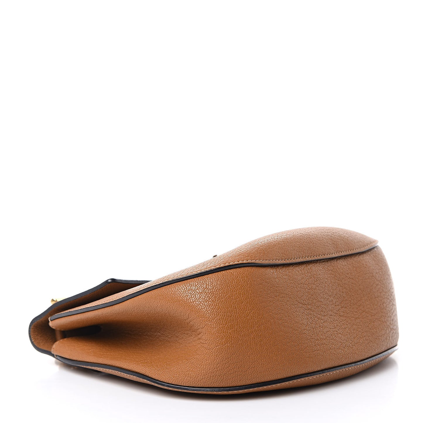Grained Lambskin Drew Shoulder Bag Caramel