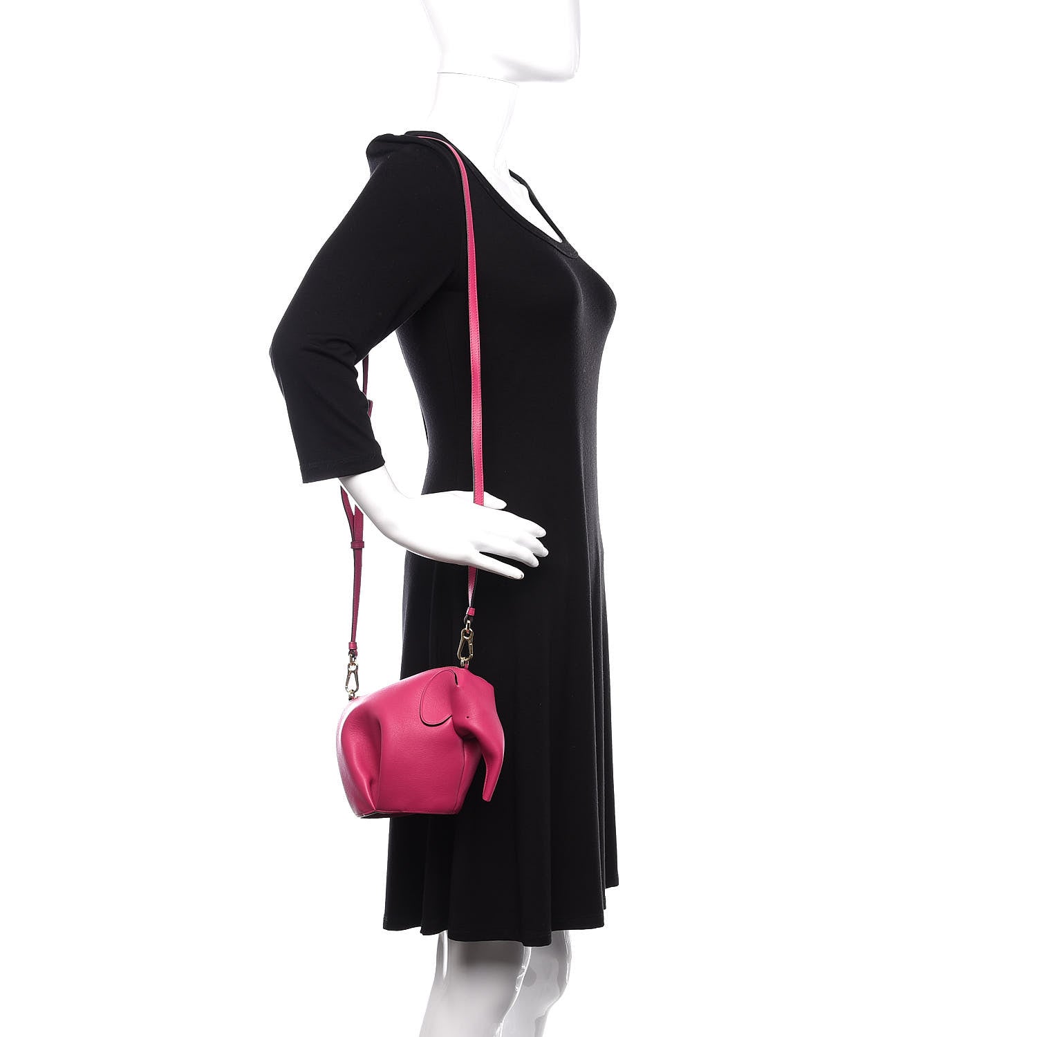 Loewe Calfskin Mini Elephant Crossbody Bag Fuchsia 2 of 9