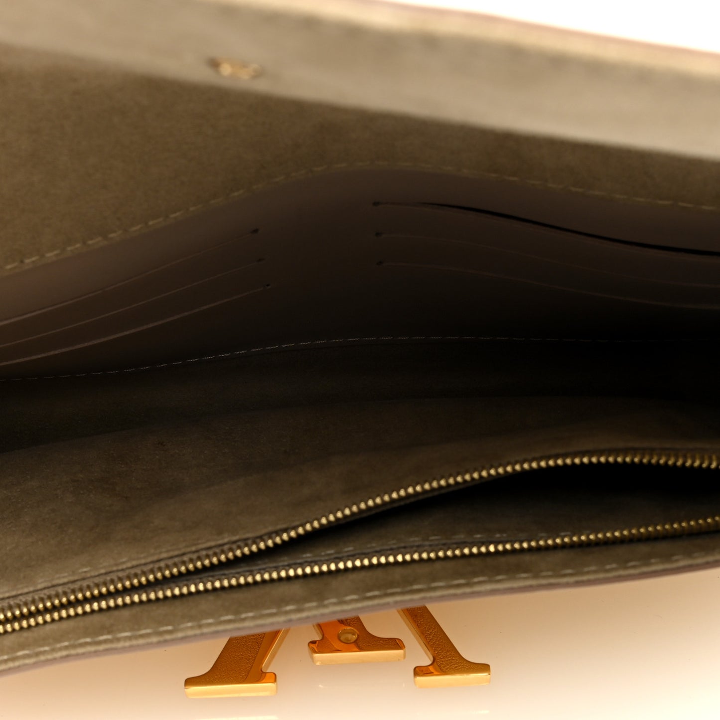 Metallic Calfskin Louise Clutch Gold